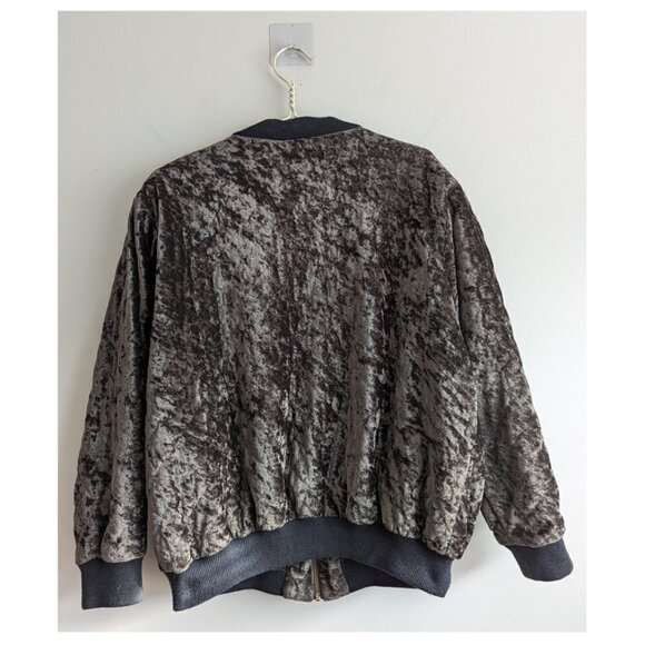 Vintage quilted velour bomber jacket - Picture 2 of 6
